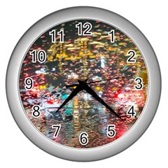 Water Droplets Wall Clock (Silver)