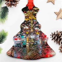 Water Droplets Christmas Tree Ornament (two Sides) by artworkshop