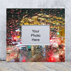 Water Droplets White Wall Photo Frame 5  x 7 