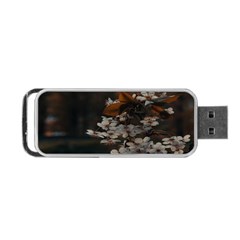 White Flower Portable Usb Flash (one Side) by artworkshop