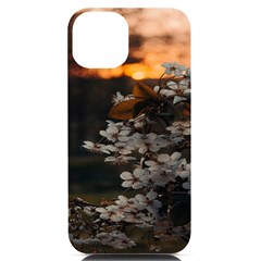 White Flower Iphone 14 Black Uv Print Case by artworkshop