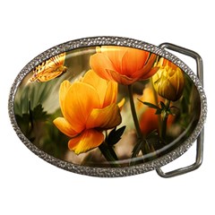 Yellow Butterfly Flower Belt Buckles by artworkshop