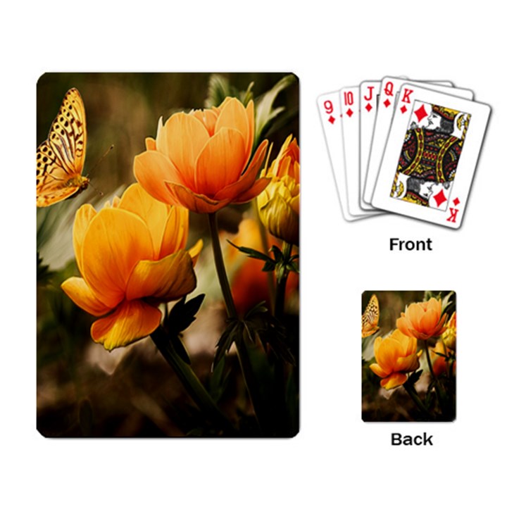 Yellow Butterfly Flower Playing Cards Single Design (Rectangle)