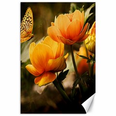 Yellow Butterfly Flower Canvas 24  X 36  by artworkshop