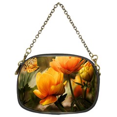 Yellow Butterfly Flower Chain Purse (two Sides) by artworkshop