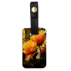 Yellow Butterfly Flower Luggage Tag (one Side) by artworkshop