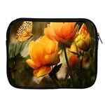 Yellow Butterfly Flower Apple iPad 2/3/4 Zipper Cases Front