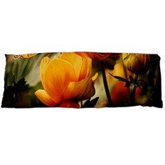 Yellow Butterfly Flower Body Pillow Case (dakimakura) by artworkshop