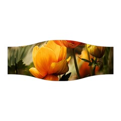 Yellow Butterfly Flower Stretchable Headband by artworkshop