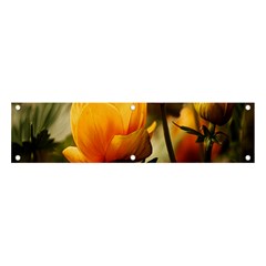 Yellow Butterfly Flower Banner And Sign 4  X 1  by artworkshop