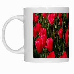 Yellow Pink Red Flowers White Mug by artworkshop