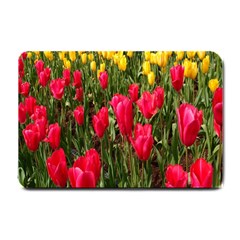 Yellow Pink Red Flowers Small Doormat by artworkshop