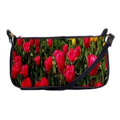 Yellow Pink Red Flowers Shoulder Clutch Bag by artworkshop