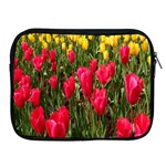 Yellow Pink Red Flowers Apple iPad 2/3/4 Zipper Cases Front