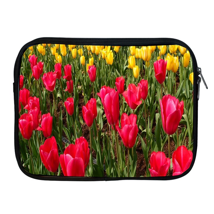 Yellow Pink Red Flowers Apple iPad 2/3/4 Zipper Cases