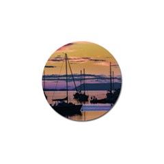 Twilight Over Ushuaia Port Golf Ball Marker (4 Pack) by dflcprintsclothing