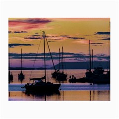 Twilight Over Ushuaia Port Small Glasses Cloth by dflcprintsclothing