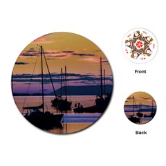 Twilight Over Ushuaia Port Playing Cards Single Design (round) by dflcprintsclothing