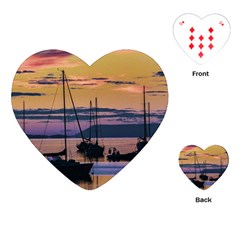 Twilight Over Ushuaia Port Playing Cards Single Design (heart) by dflcprintsclothing