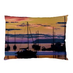 Twilight Over Ushuaia Port Pillow Case by dflcprintsclothing