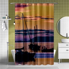 Twilight Over Ushuaia Port Shower Curtain 48  X 72  (small)  by dflcprintsclothing