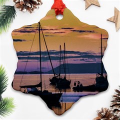 Twilight Over Ushuaia Port Ornament (snowflake)