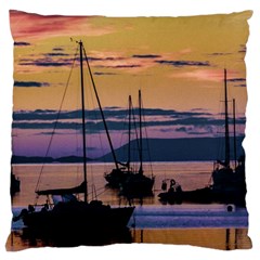 Twilight Over Ushuaia Port Large Cushion Case (two Sides) by dflcprintsclothing