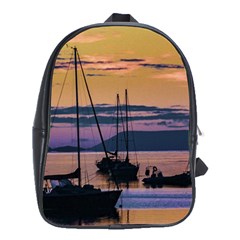 Twilight Over Ushuaia Port School Bag (xl) by dflcprintsclothing