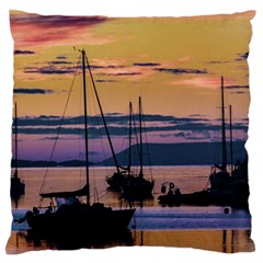 Twilight Over Ushuaia Port Standard Premium Plush Fleece Cushion Case (one Side) by dflcprintsclothing