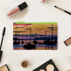 Twilight Over Ushuaia Port Cosmetic Bag (xs) by dflcprintsclothing