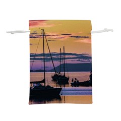 Twilight Over Ushuaia Port Lightweight Drawstring Pouch (l) by dflcprintsclothing