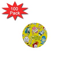 Robot Pattern 1  Mini Buttons (100 Pack)  by Grandong