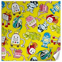 Robot Pattern Canvas 16  X 16  by Grandong