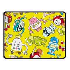 Robot Pattern Fleece Blanket (small) by Grandong