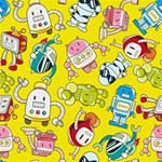 Robot Pattern Play Mat (Square) Front