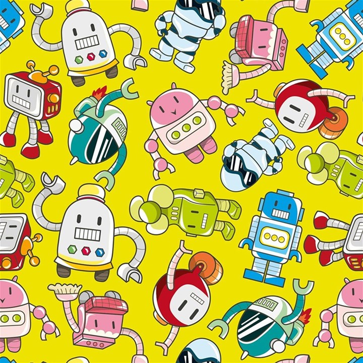 Robot Pattern Play Mat (Square)