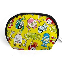 Robot Pattern Accessory Pouch (medium) by Grandong