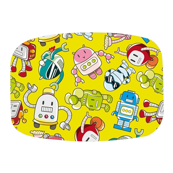 Robot Pattern Mini Square Pill Box