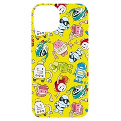 Robot Pattern Iphone 14 Black Uv Print Case by Grandong