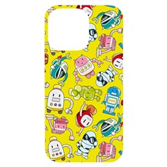 Robot Pattern Iphone 14 Pro Max Black Uv Print Case