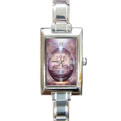 Cosmic Egg Sacred Geometry Art Rectangle Italian Charm Watch