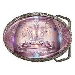 Cosmic Egg Sacred Geometry Art Belt Buckles by Grandong