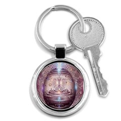 Cosmic Egg Sacred Geometry Art Key Chain (round) by Grandong