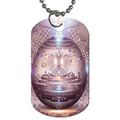 Cosmic Egg Sacred Geometry Art Dog Tag (two Sides) by Grandong