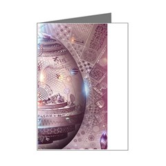 Cosmic Egg Sacred Geometry Art Mini Greeting Card by Grandong