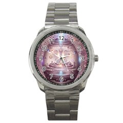 Cosmic Egg Sacred Geometry Art Sport Metal Watch by Grandong