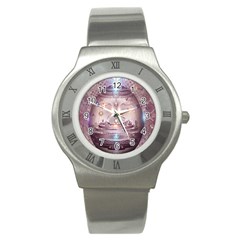 Cosmic Egg Sacred Geometry Art Stainless Steel Watch by Grandong