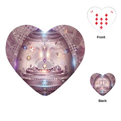 Cosmic Egg Sacred Geometry Art Playing Cards Single Design (heart) by Grandong