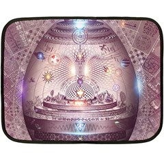 Cosmic Egg Sacred Geometry Art Fleece Blanket (mini) by Grandong