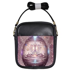 Cosmic Egg Sacred Geometry Art Girls Sling Bag by Grandong